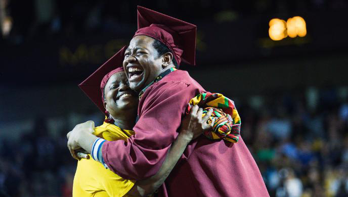 A mother skipped her own graduation to attend her son’s. So his school decided to confer both their degrees