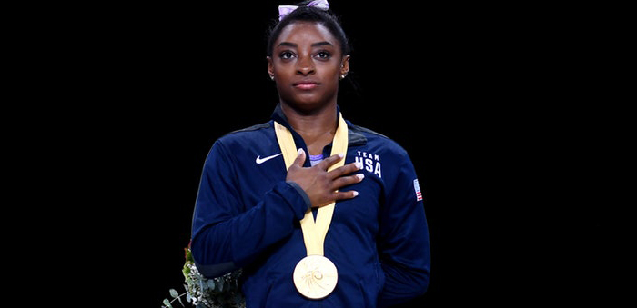 Simone Biles breaks record for world medals won by a gymnast